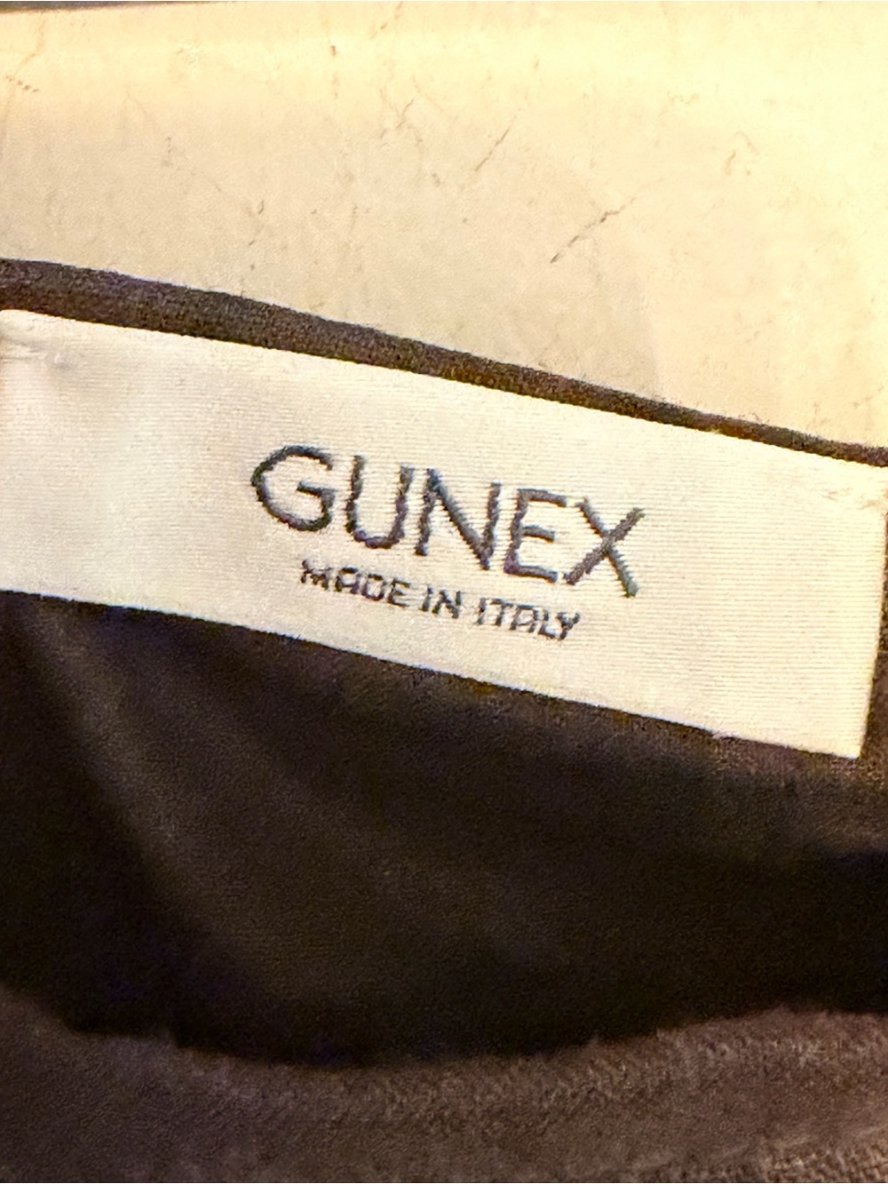 GUNEX Made in Italy Pleated Linen Skirt Taupe Brown Lined European - Picture 4 of 6
